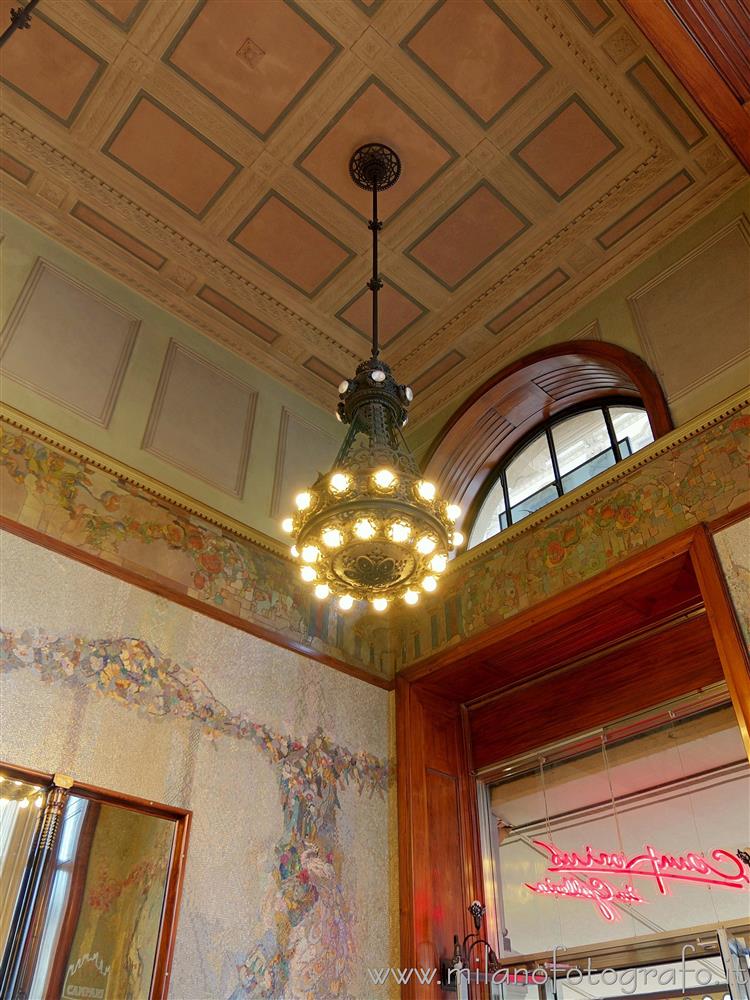 Milan (Italy) - Art nouveau interiors of the Camparino Bar in Duomo Square